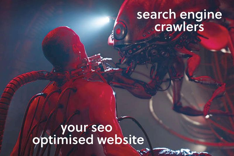 Search engine crawlers and optimised website