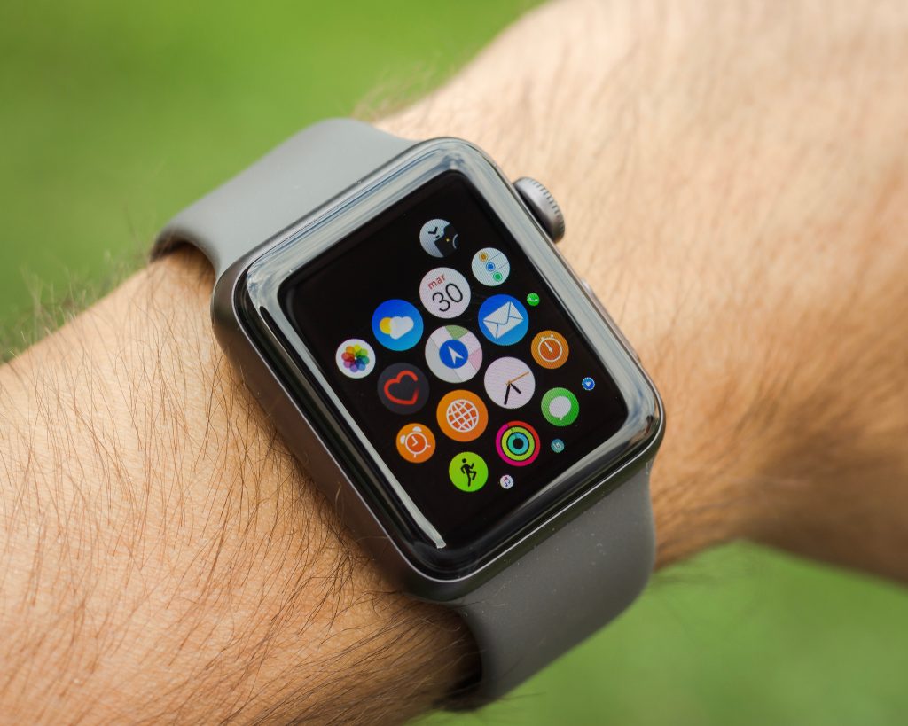 apple watch in a man wrist 