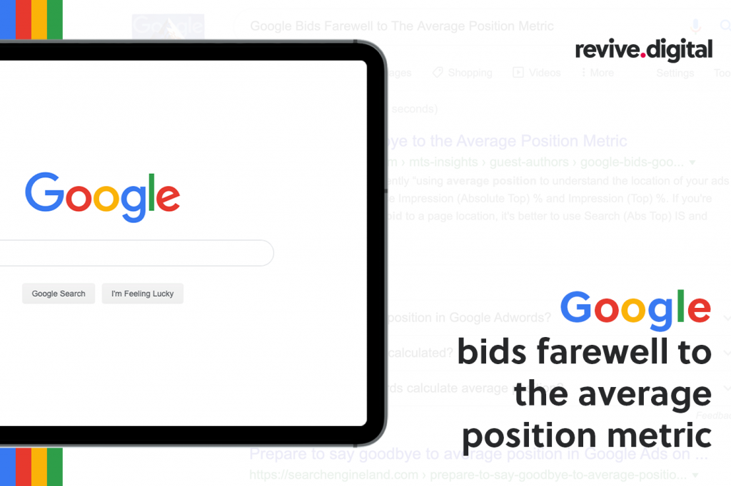 Google Average Position metric