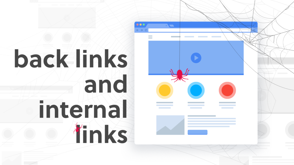 graphic of search engine optimisation backlinks and internal links