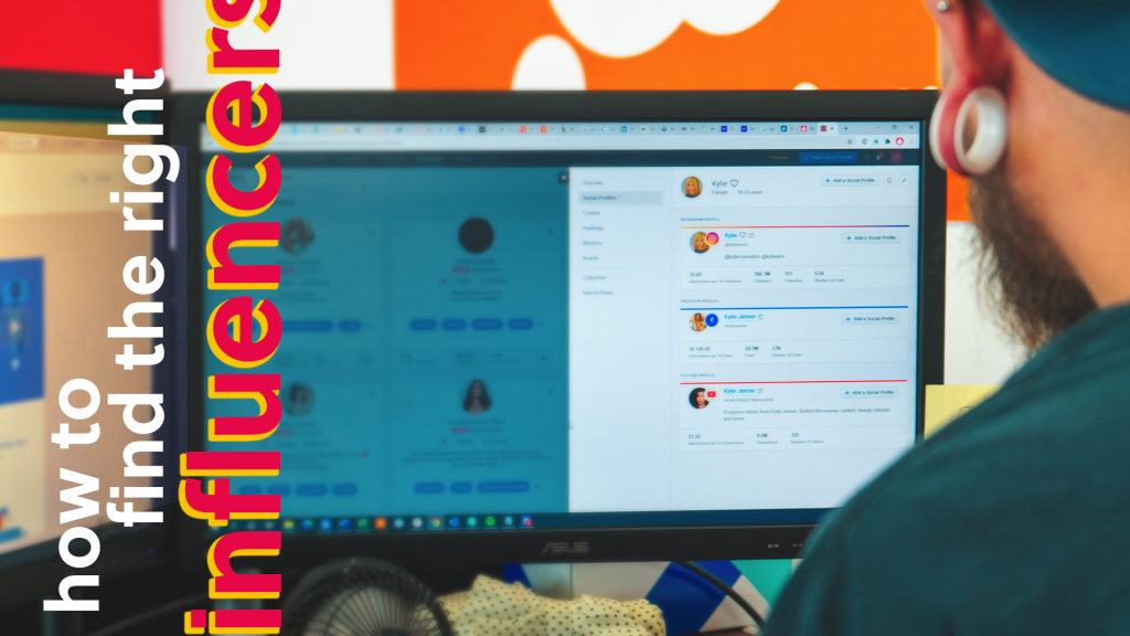 man looking at his computer finding the right influencer