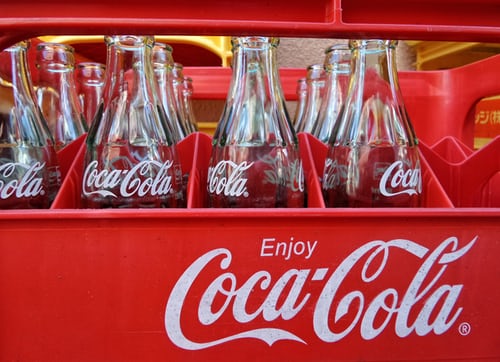 Coke Bottles in its case