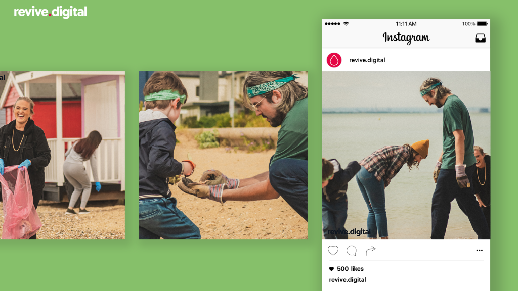 revive team post in instagram cleaning in southend beach