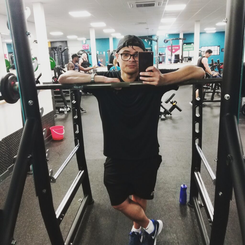 Christian our PPC expert working out at the gym